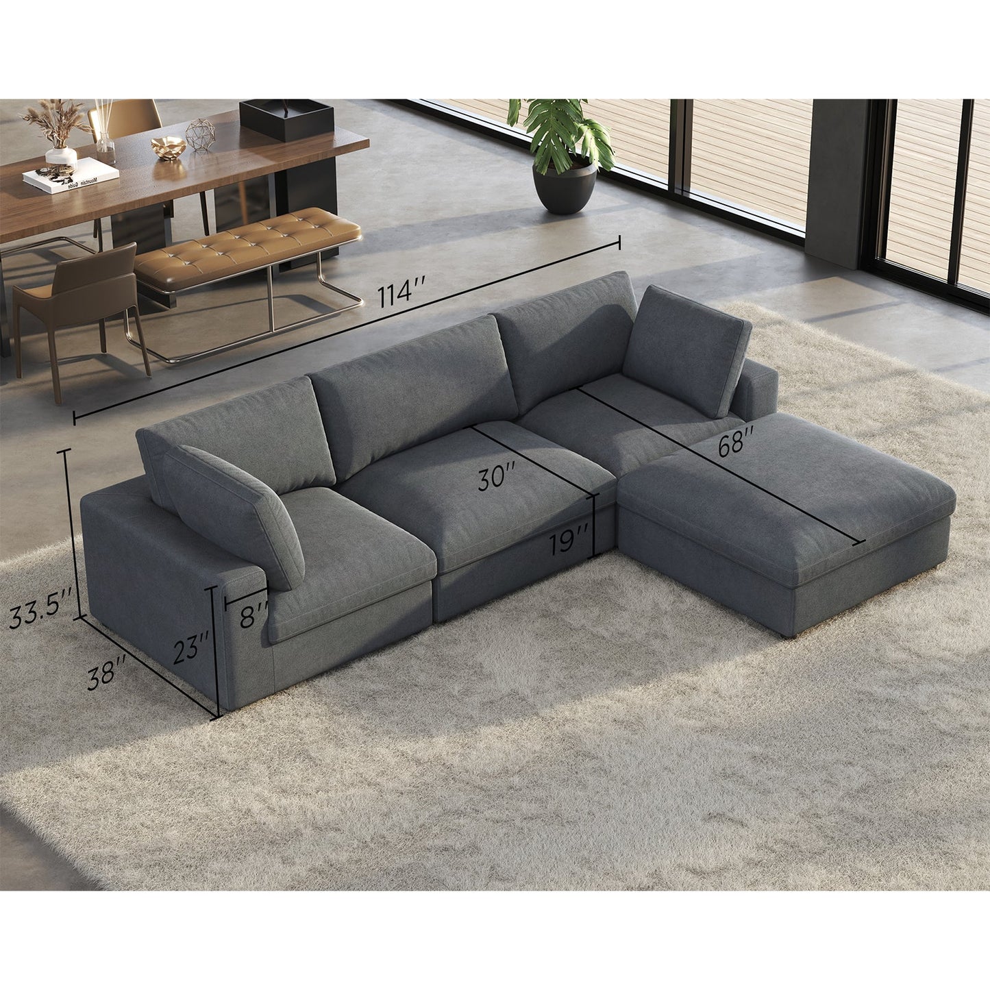 Serenity Down-Filled Modular Sofa